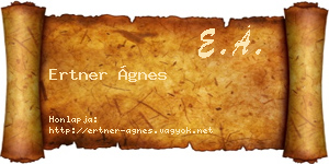 Ertner Ágnes névjegykártya